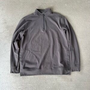Black Clover 1/4 Zip Pullover Men's XL Gray Long Sleeve Golf Athletic